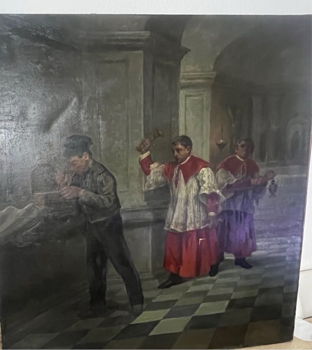 Oleo sobre lienzo monaguillos