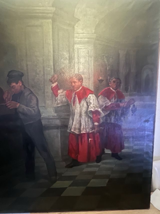 Oleo sobre lienzo monaguillos