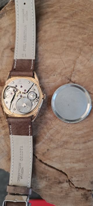 RELOJ VINTAGE CAUNY PRIMA CHAPADO EN ORO