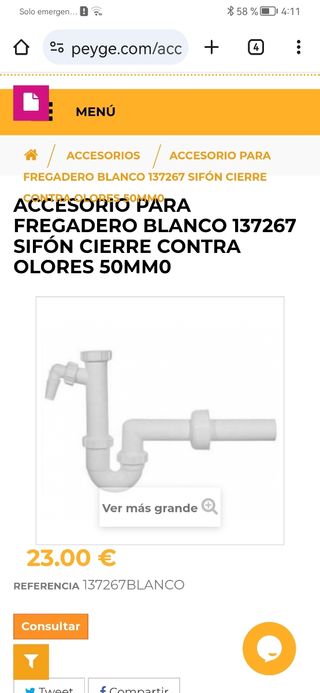 *-40% Sifon Blanco 137267*
