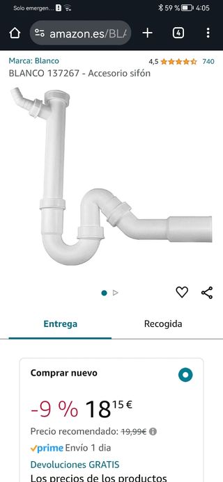*-40% Sifon Blanco 137267*