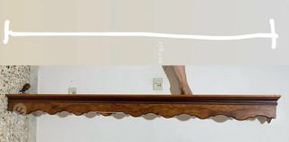 bastone tende doppio binario legno radica di noce