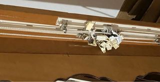 bastone tende doppio binario legno radica di noce