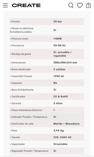 Cafetera create thera retro