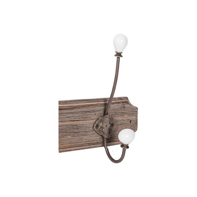 Attaccapanni da parete in legno massiccio e ferro