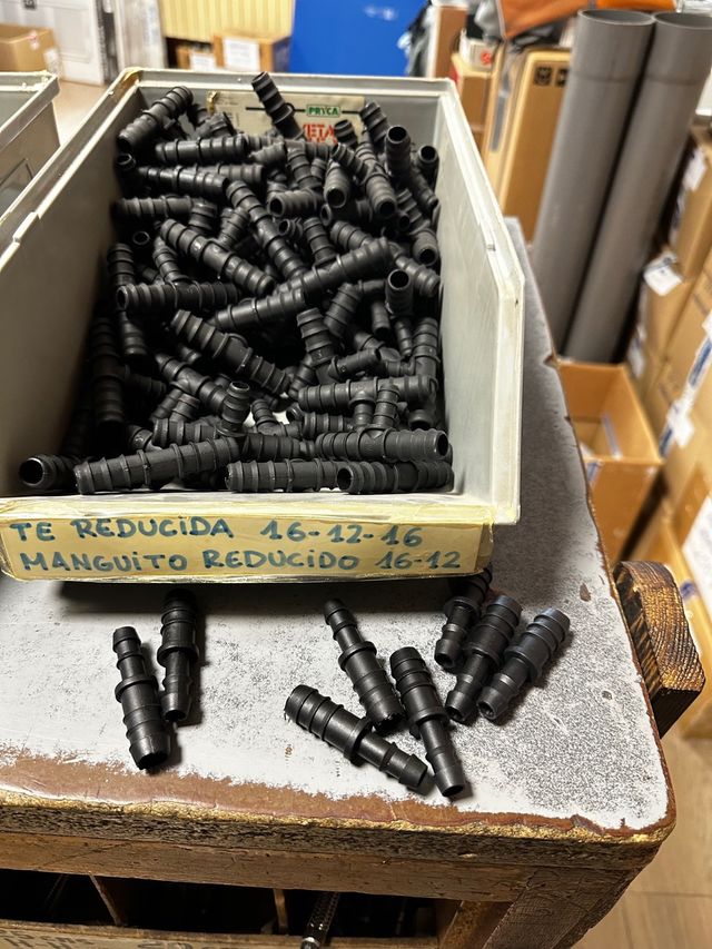 Material riego goteo 12 mm