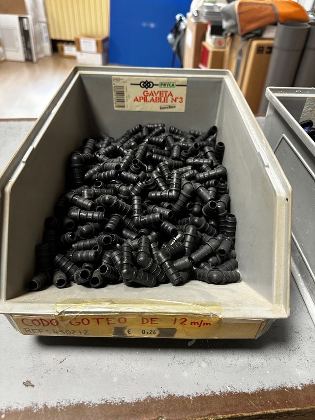 Material riego goteo 12 mm