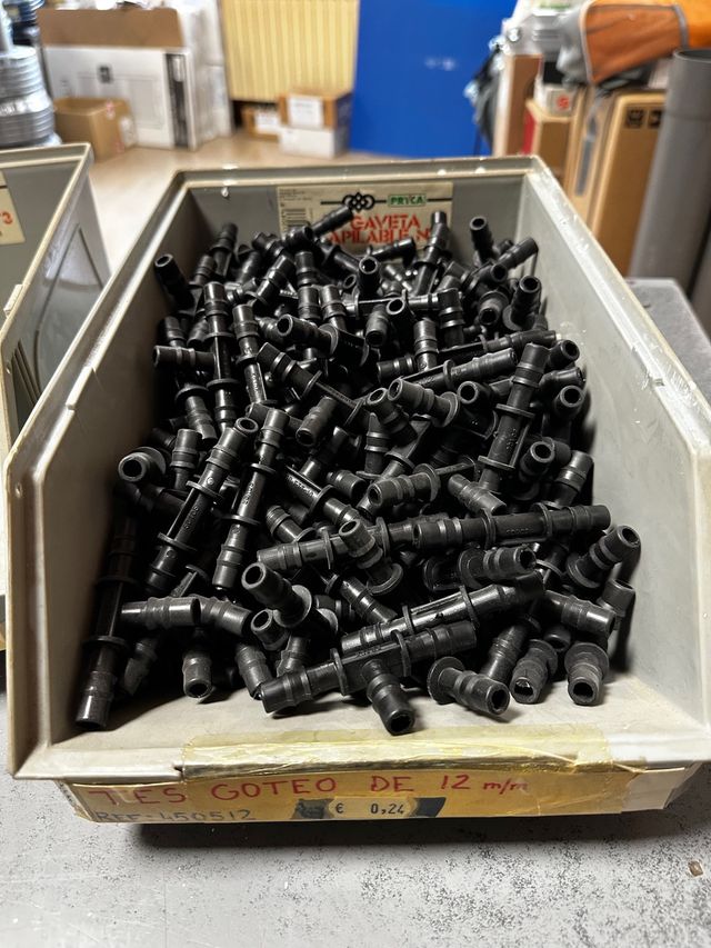 Material riego goteo 12 mm