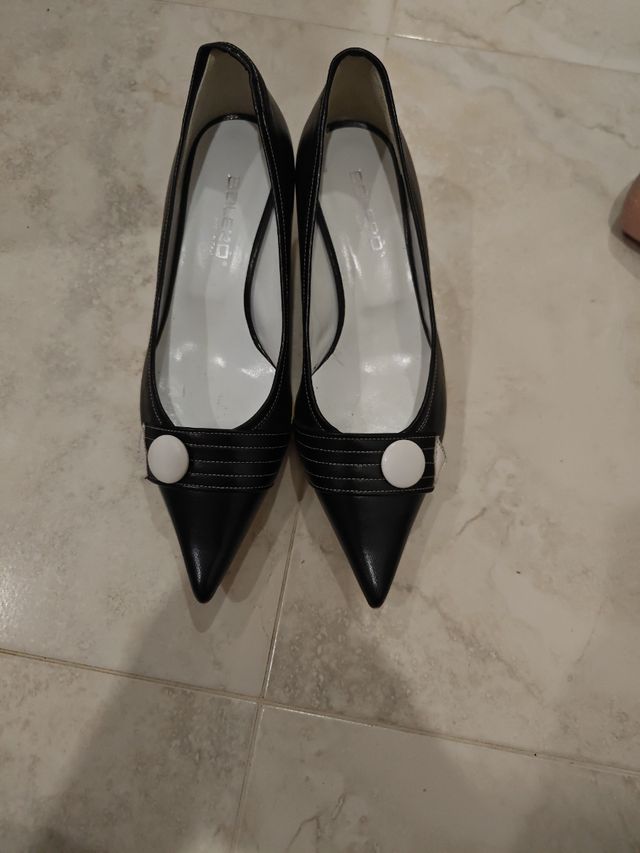 Décolleté bianco e nero donna misura 37