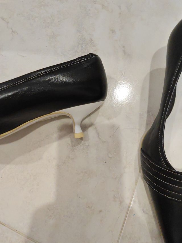 Décolleté bianco e nero donna misura 37