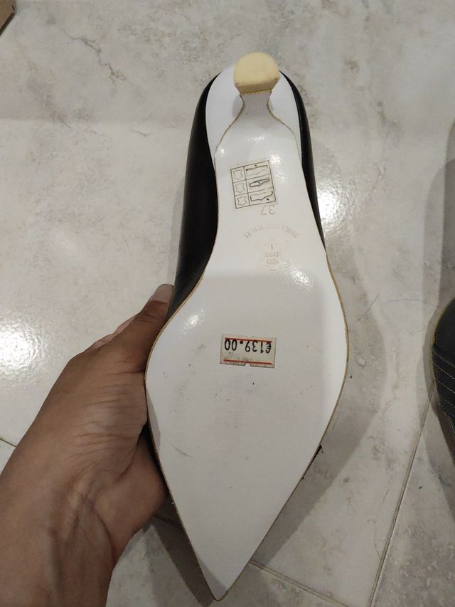 Décolleté bianco e nero donna misura 37