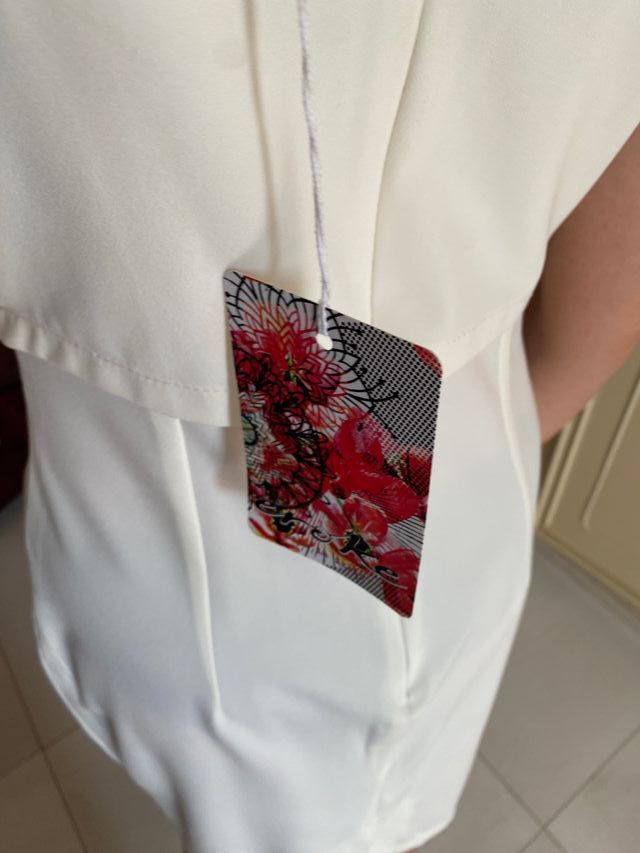 Eroke vestito lungo bianco senza maniche s nuovo