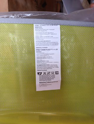 Silla playa reclinable