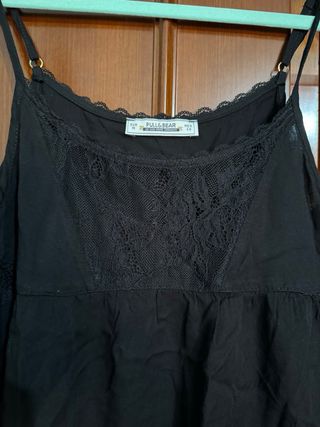 Top negro lencero Pull&Bear