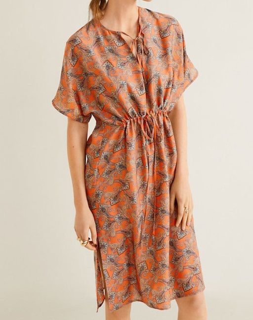 Vestido Mango Color Naranja