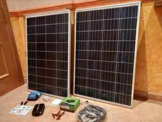 Kit solar 12v 2 placas, inversor, cables etc