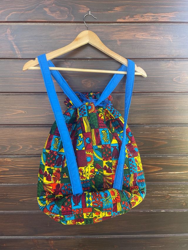 Mochila estampada saco africano