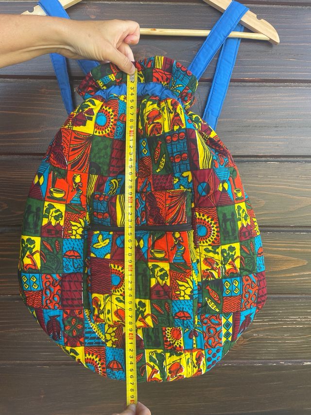 Mochila estampada saco africano