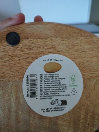 Vassoio in legno di Mango