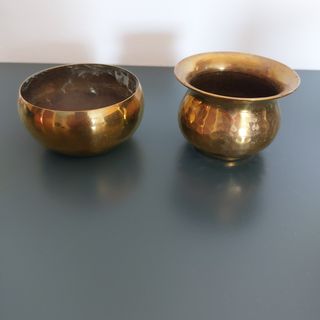 Set 2 portavasi ottone