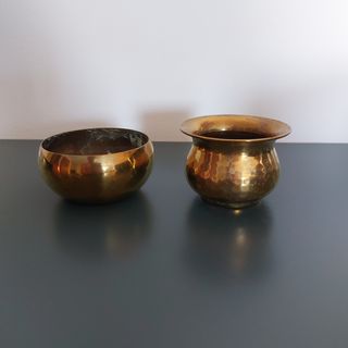 Set 2 portavasi ottone