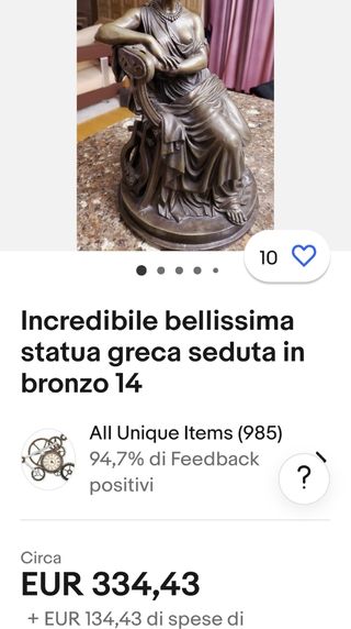 Statua greca bronzo