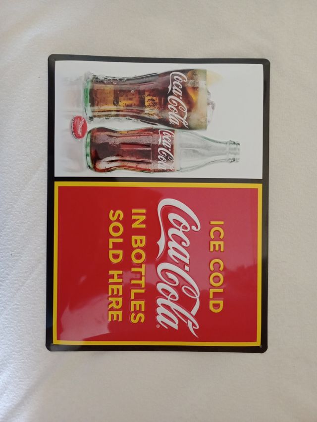 PLACA METALICA COCACOLA, RETRO VINTAGE 