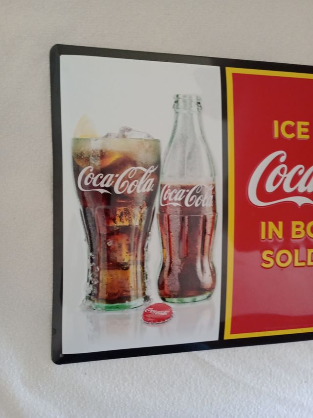 PLACA METALICA COCACOLA, RETRO VINTAGE 