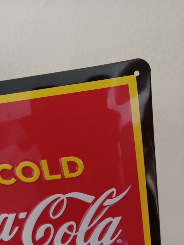 PLACA METALICA COCACOLA, RETRO VINTAGE 