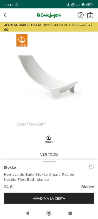 Bañera bebé plegable Stokke