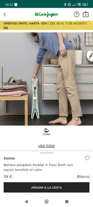 Bañera bebé plegable Stokke