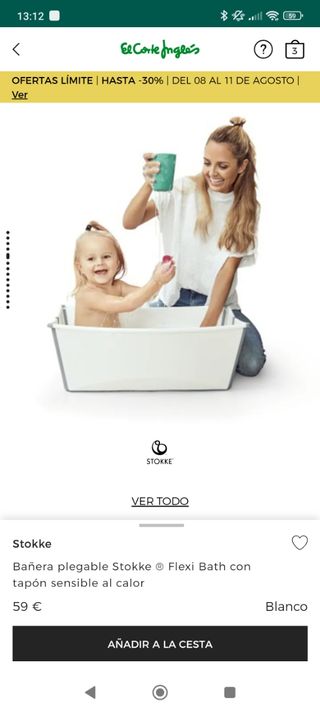 Bañera bebé plegable Stokke