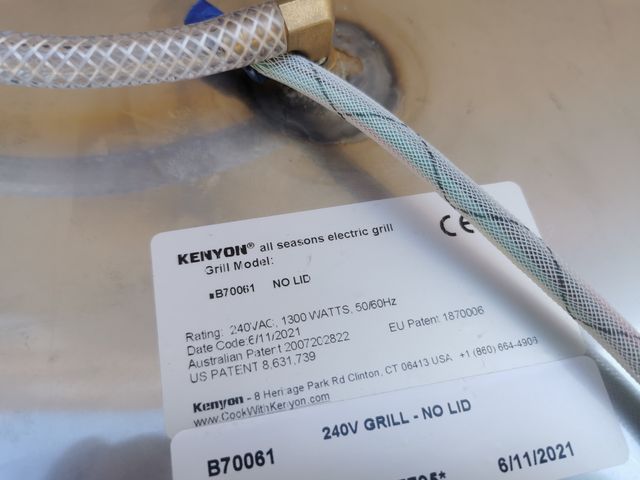 KENYON PARRILLA ELECTRICA BARCO 220V