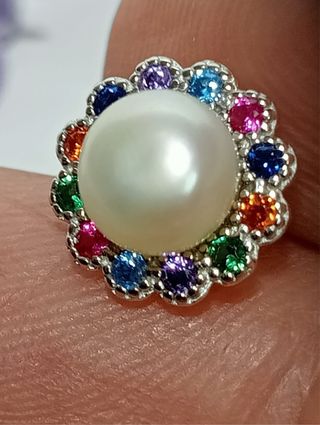 Pendientes Perla Cultivada De Plata De Ley 925