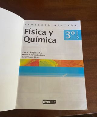 Libro Física Y Química 3 ESO EVEREST