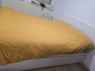 Cama Ikea MALM  160 cm 4 cajones blanca y mesita