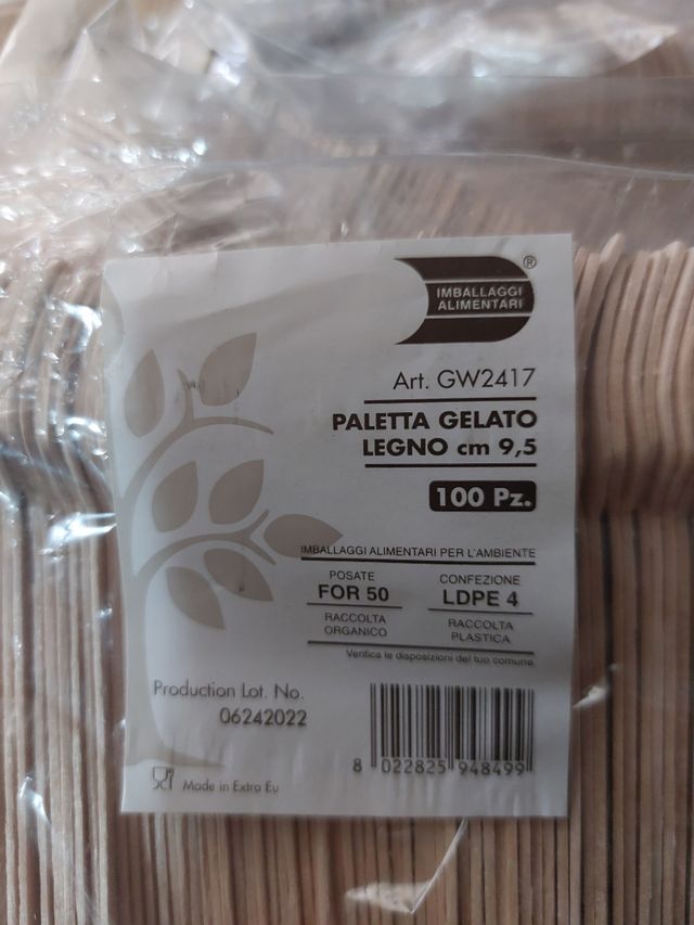 Pelette da gelato in legno 3400 pezzi