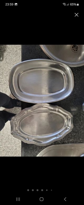 Fontes e pratos grandes