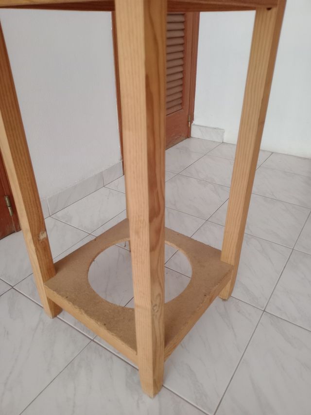 Mesa camilla de 60cm con cristal