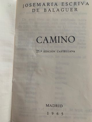 Libro / camino/