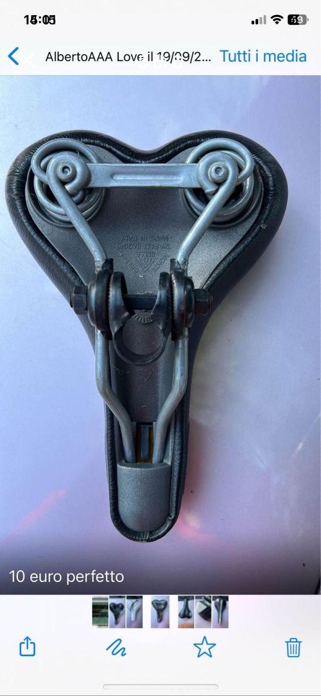 Sella uomo city bike nera