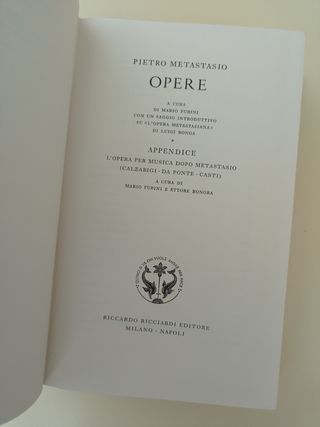 Pietro Metastasio - Ricciardi