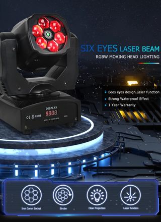 Cabezas móviles LED + laser nuevas
