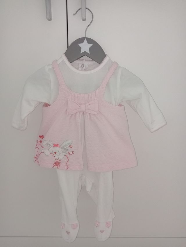 Pelele/conjunto/body manga larga 0-3 mes