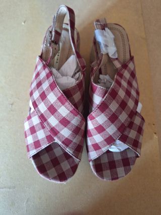 Sandalias cuña plataforma esparto n.39 "Corina"