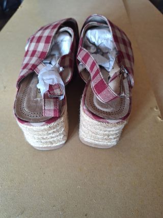 Sandalias cuña plataforma esparto n.39 "Corina"