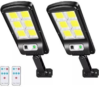 2 Lampioncini Faretti 120 led Solare + Telecomando