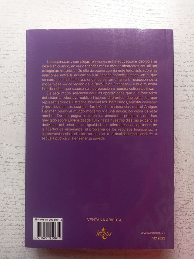 Educación e ideología en la España contemporánea
