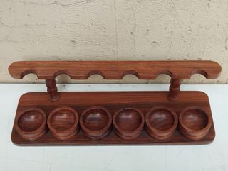 Portapipe porta-pipe legno massello 6 spazi
