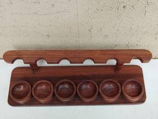 Portapipe porta-pipe legno massello 6 spazi